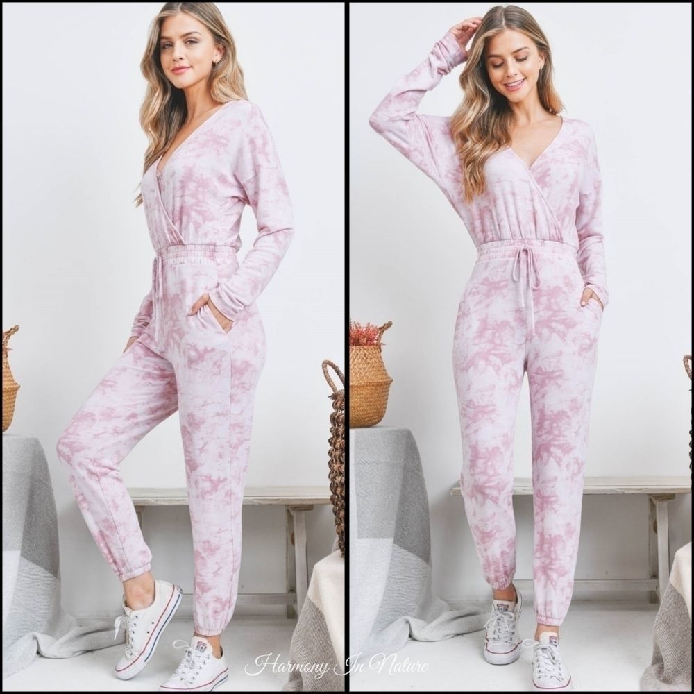 Pink Tie Dye Jumpsuit
